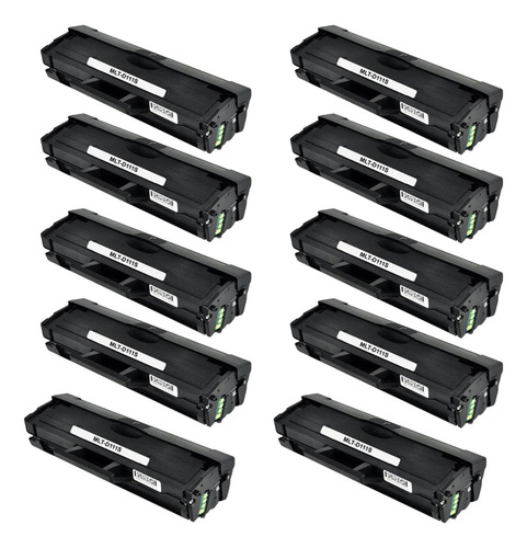 Kit 10x Toner Para Samsung M2020w M2070w M2070 M2020 Mltd111 Tinta Preto