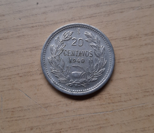 Moneda De 20 Centavos Año 1940