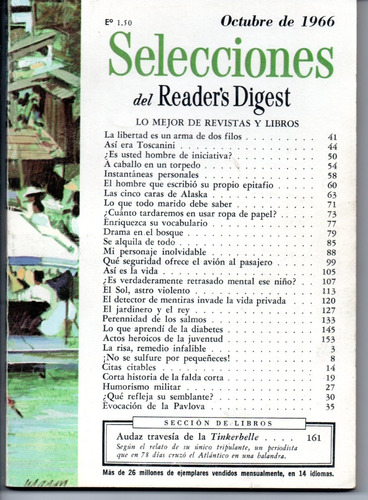 Selecciones Del Reader´s Digest Nº311 Octubre 1966