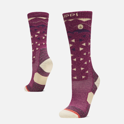 Calcetin Mujer Trekking Warm Socks Melange Rosado Lippi