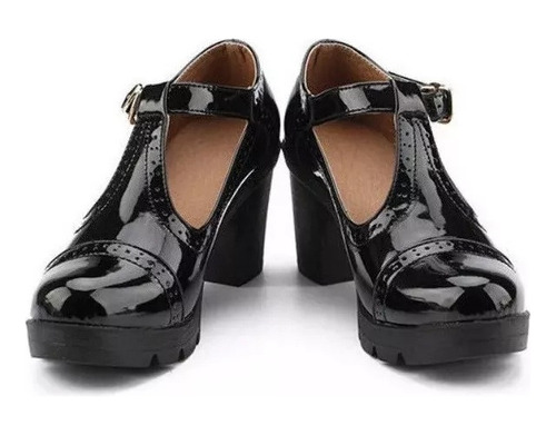 Sandalias Mujeres Plataforma Oxford Tacón Grueso Zapatos De
