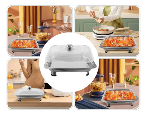 Sartén Para Asar Pescado Con Tapa De Acero Inoxidable,