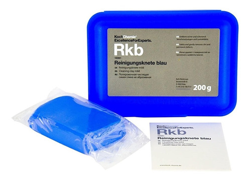 Koch Chemie Clay Bar Descontaminante Grado Fino Azul 200grs