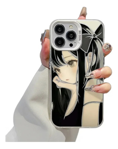 Capa De Celular Thinking Girl Para Apple 13, Colorida,