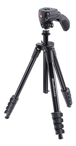 Imagen 1 de 6 de Tripie Manfrotto Con Cabeza Compact Action Mkcompactacn-bk