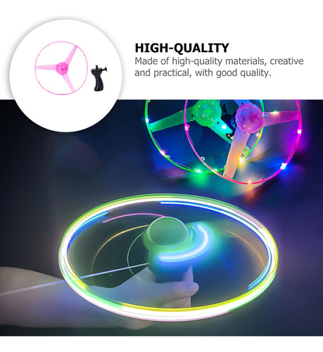 Juguete Con Forma De Platillo Volador Brillante, Disco Girat
