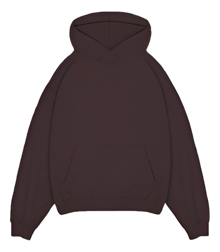 Buzo Oversize Algodón Frisado Liso Basico Canguro Solmaint