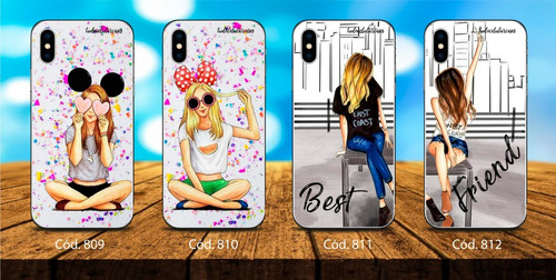 Kit 2 Capinhas Case Best Friends Melhores Amigas