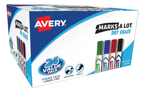 Avery Marks A Lot Value Pack Marcadores De Borrado En Seco, 