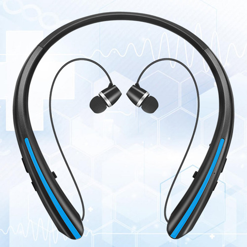 Auriculares Bluetooth Auriculares Retráctiles Azul