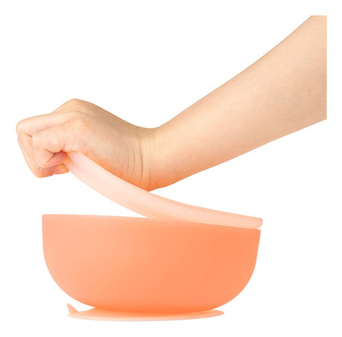 Olababy - Tazón De Succión 100% Silicona Con Tapa Para Alime
