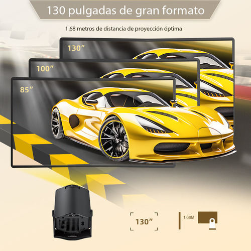 Mini Proyector HM400Pro de 20000 lúmenes 1080P 4K edición profesional proyector inteligente portátil con 2+8GB Android 11 corrección de trapezoide WiFi 6.0 Bt5.0 HDMI USB 40W