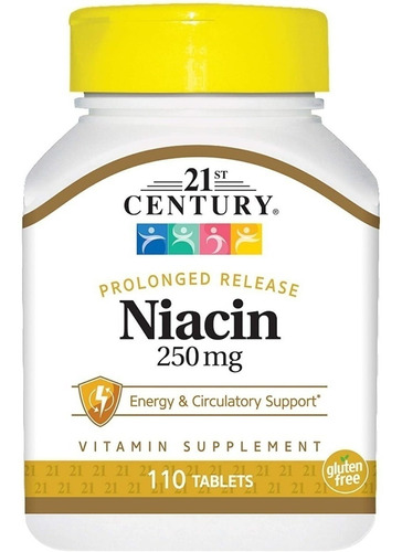 Niacina Vitamina B3 Premium 250 Mg 110 Tabletas Eg N9