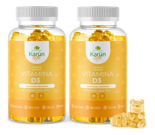 Pack Gomitas Vitamina D3 120 Unidades- 2 Frascos