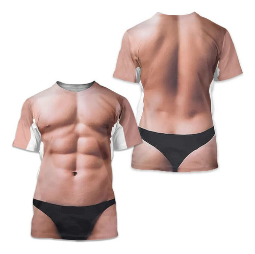Playera Musculosa Estampada Manga Corta