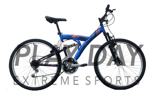 Bicicleta Mountain Bike Doble Suspension Firebird Rod 26 18v Color Azul/negro Ds