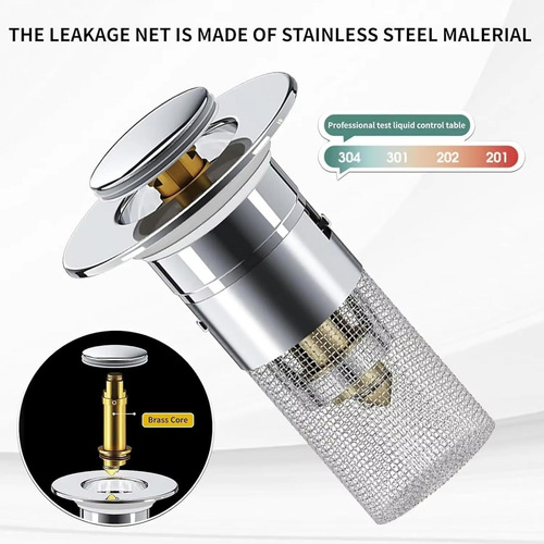 Drain Filter, 2025 New Stainless Steel Pop-up Drains Filter
