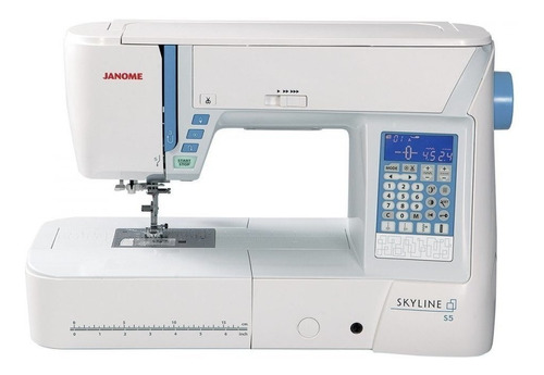 Máquina de coser recta Janome Skyline S5 portable blanca 220V
