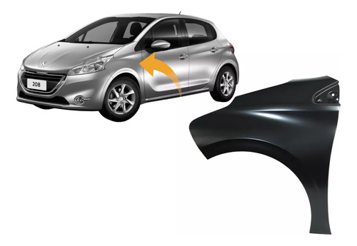 Guardabarro Delantero Peugeot 208 2012 2013 2014 2015 2016 