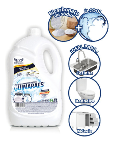 Multiuso Com Bicarbonato De Sódio E Álcool 5l Guimarães