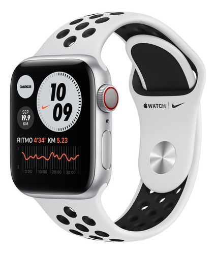 Apple Watch Nike (GPS+Cellular) Series 6 40mm con red móvil caja 40mm de  aluminio correa  gris y negra A2293