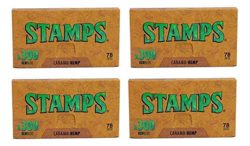 Papel X 4 Stamps Unbleached X 300 Hojas 1 1/4 - Ramos Grow