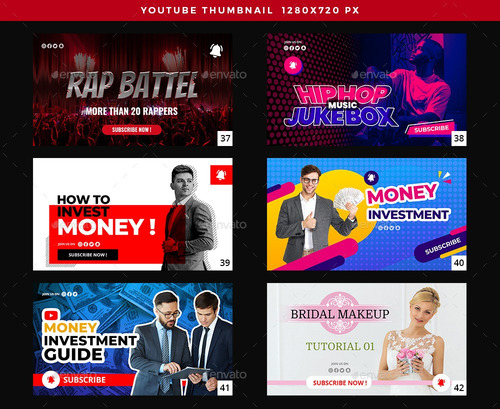 Pack 50 Thumbnail Para Youtube Pacote Artes Editáveis Psd 3
