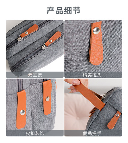 Neceser Para Hombre, Tela Oxford, Con Varios Compartimentos