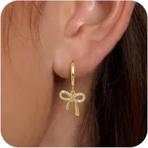 Comprar Aretes De Oro Para Mujer Aretes De Lazo Chapados En Oro De 1