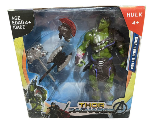 Muñeco Hulk Thor Ragnarok 18cm + Accesorios