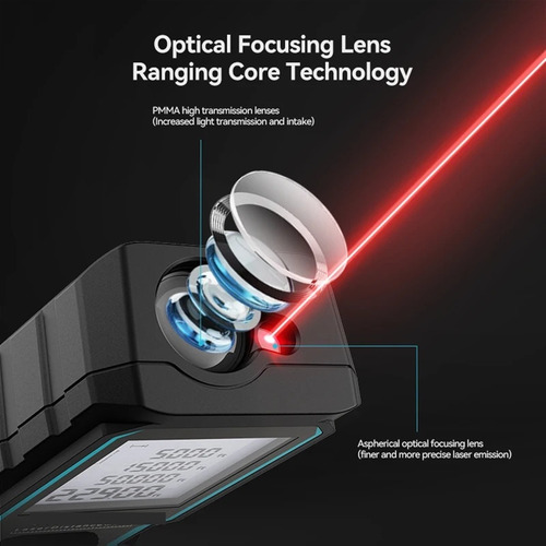 Fita Métrica A Laser 120m Régua Eletrônica Com Telêmetro