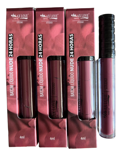 Batom Liquido Nude Efeito Matte 24h Max Love Studio Cor 06