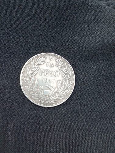 Vendo Moneda De Plata Un Peso Chileno Del Año 1910 En 50.000