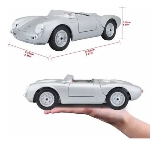Auto Porche 550 A Spyder Maisto, escala 1/18 | Parcelamento sem juros
