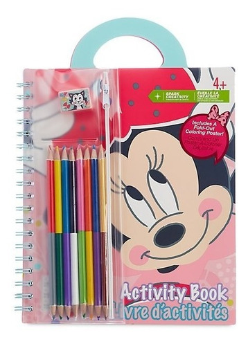 Minnie Libro De Actividades Con Lapices Disney Store Valija