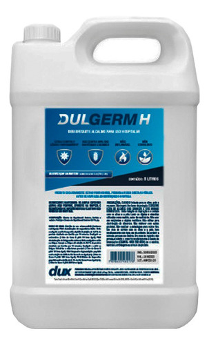 Imagem 2 de 2 de Desinfetante Super Concentrado Dulgerm H Defender - 5 Litros