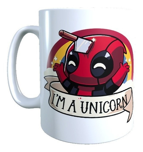 Tazon Diseño Soy Un Unicornio Deadpool, Marvel