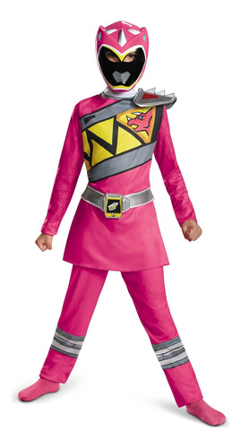 Disfraz Clásico Rosa De Power Ranger Dino Charge, Medi...