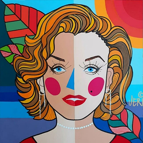 Imagem 1 de 2 de Tela Marilyn Monroe - Artista Plástica Veridiana
