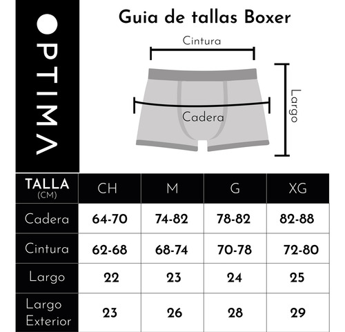 Paquete De Bóxer Hombre Corto Algodón Optima 3 Pack Azul