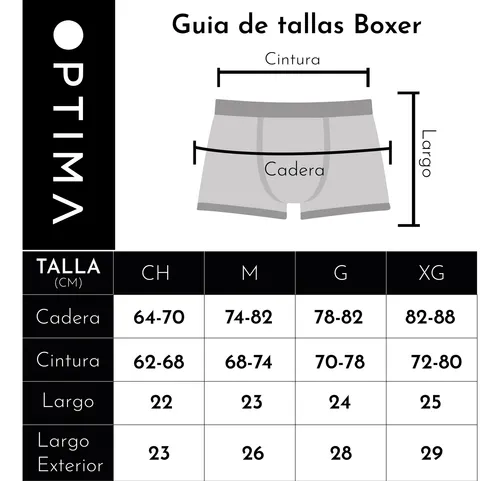 Guia de tallas ropa interior hombre sale