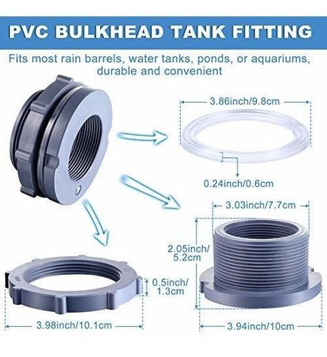 Conector Outus Para Tanque De Agua Con Mamparo De Pvc Para B