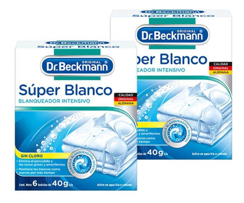 Blanqueador Intensivo Sin Cloro Super Blanco Dr Beckmann X2