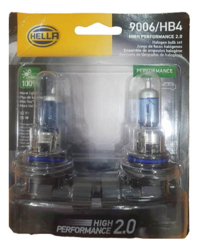 Luces 9006 Hb4 Hella 100% + Luz High Performance 2.0