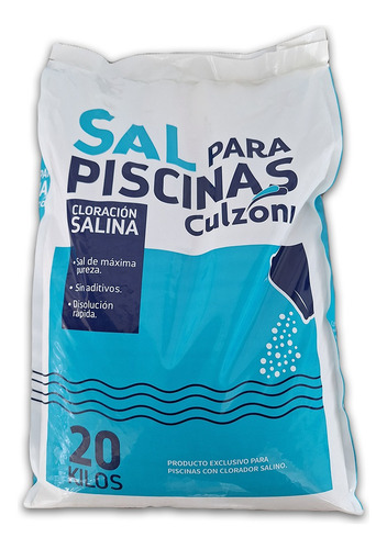 Sal Para Piscinas Piletas Con Clorador Salino En Bolsa 20 Kg