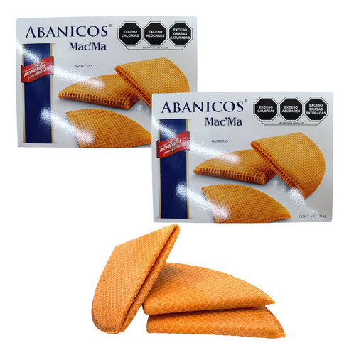 Abanicos Galletas Wafer 7 Cajas De 245g Mac Ma