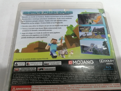 Minecraft Ps3 Playstation 3 Edition ( FĂsico ) (Usado)