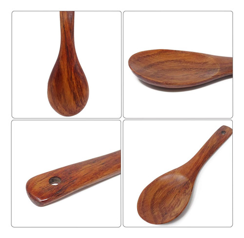 Honbay 2 Cucharas De Madera Para Arroz, De Madera Antiadhere