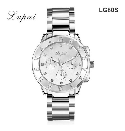 Reloj Pulsera Geneva Mujer Brillantes Acero Rosa, Oro, Plata