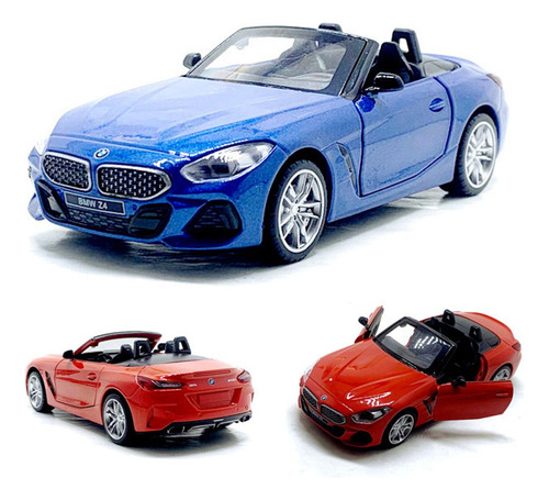 Bmw Z4 M40i Miniatura Metal Coche Con Luces Y Sonido 1/30